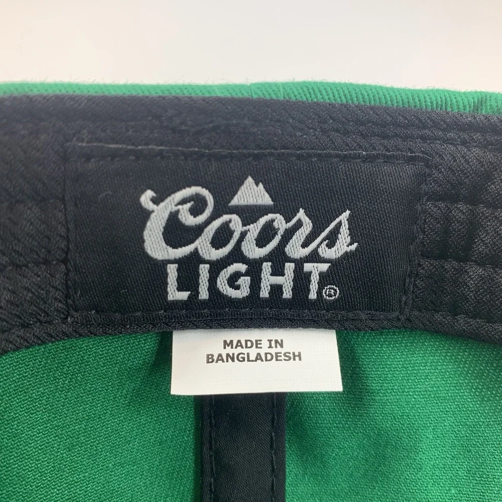 Coors Light Green Hat Shamrock St Patrick's Day Adjustable Cotton Baseball Cap